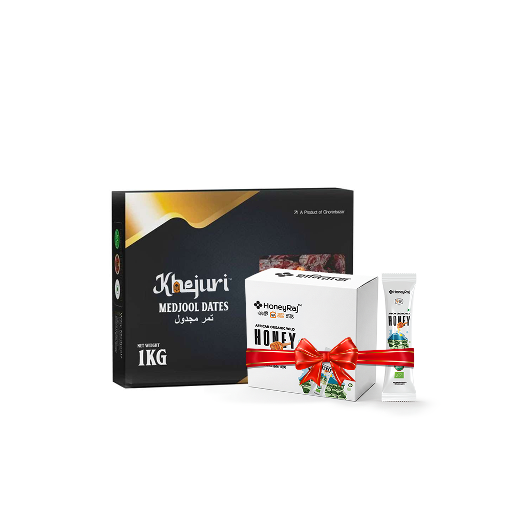 Medjool Dates 1kg & Honey Gift Box